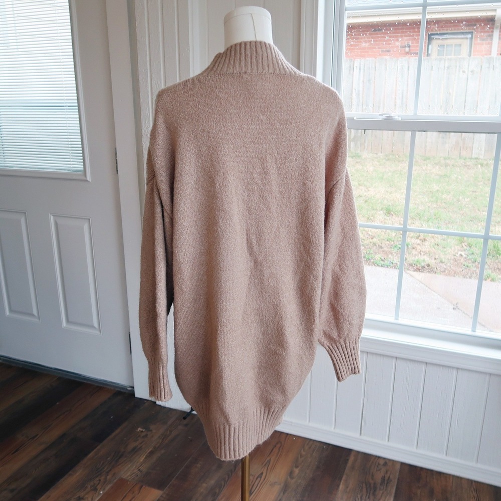 For the Republic Womens Longline Cardigan S Beige Button Oversized Sweater Layer - Picture 3 of 8